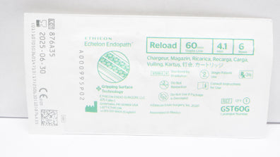 Ethicon GST60G Endopath Echelon Reload 60 mm Staple Line 4.1 mm 6 Rows (x)